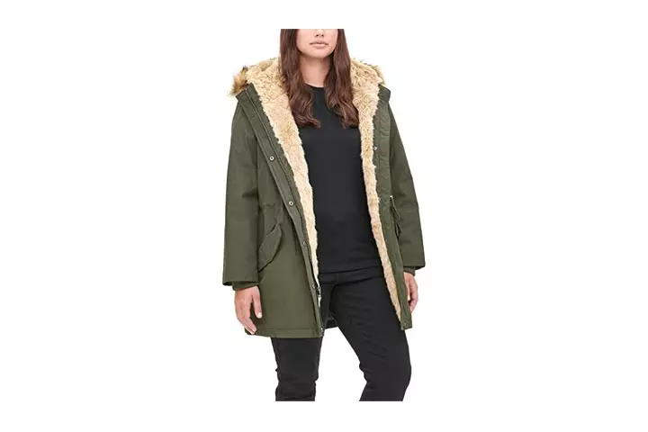 Levis Womens Faux Fur Lined Hooded Parka Jacket