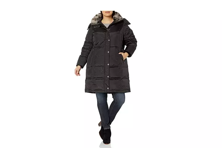 London Fog Womens Plus Size Collar Down Coat