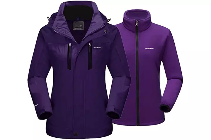 Magcomsen Women’s 3-In-1 Winter Ski Jacket