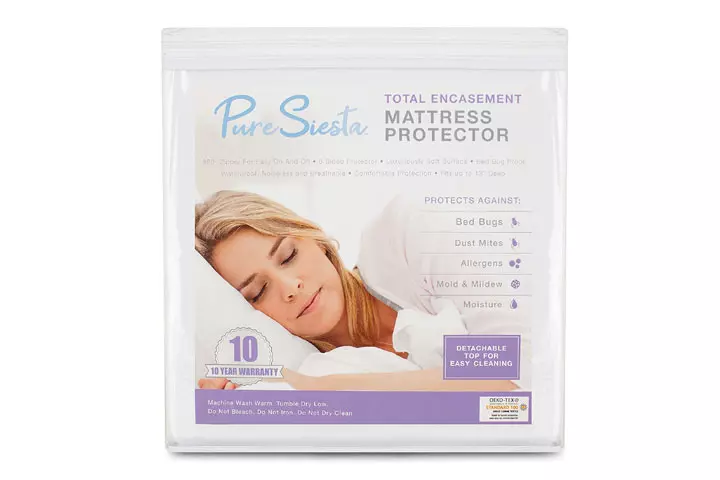 Pure Siesta Fully Encased Zip-Off Top Mattress Protector