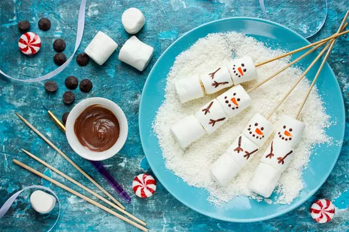 Snowman Marshmallow Pops