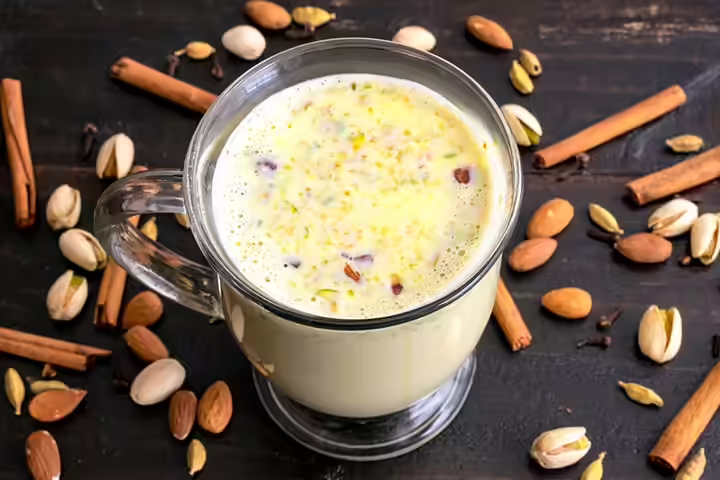 Spiced Milk With Nuts