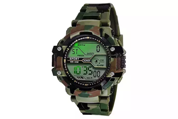 Tonsy Digital Multicolor Sports Watch