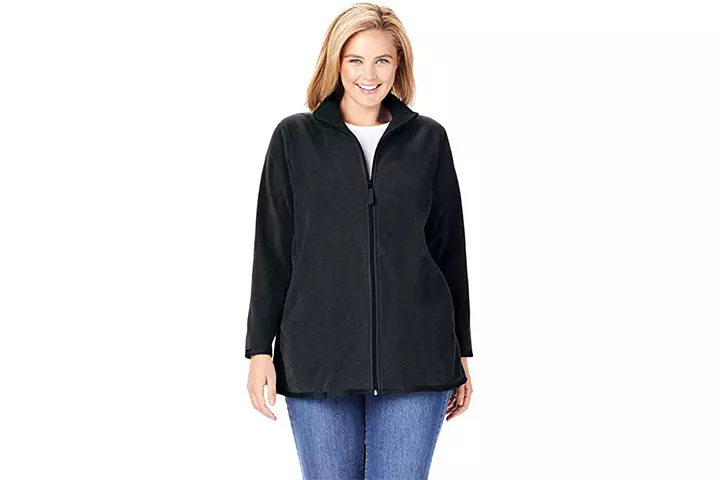 Woman Within Microfleece Jacket Fleece