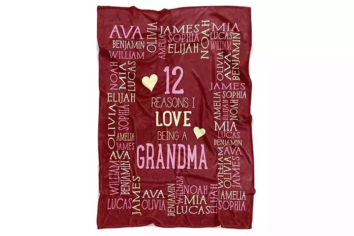 Yeh Gift Personalized Grandma Blanket Throw