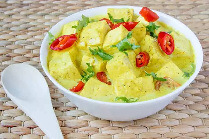 Yellow tofu curry recipe for kids