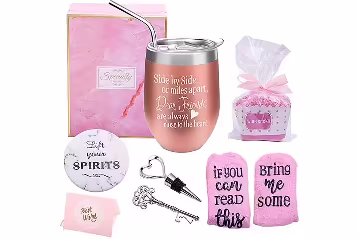 Yorktend Wine Tumbler With Lid, Opener, and Coaster