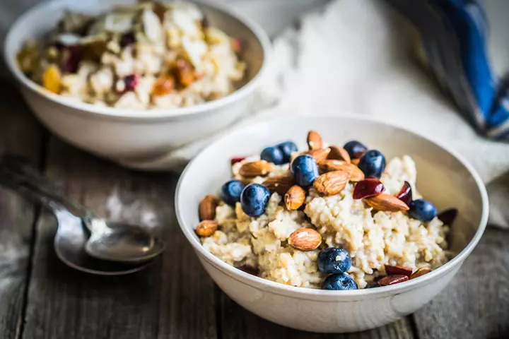 Blueberry Oatmeal, slow cooker recipe for kids