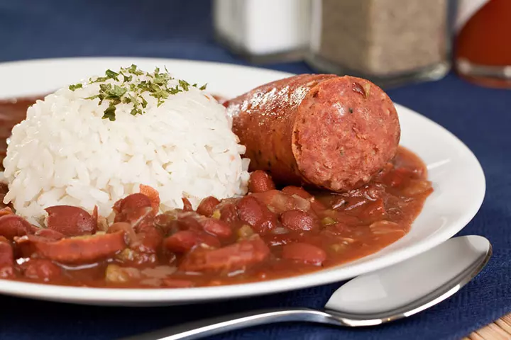 New Orleans Cajun-Style Red Beans And Rice With Sausage, slow cooker recipe for kids