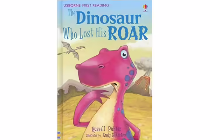 The dinosaur who lost his roar by Russell Punter, 6-8 years dinosaur books for kids The dinosaur who lost his roar by Russell Punter, 6-8 years dinosaur books for kids