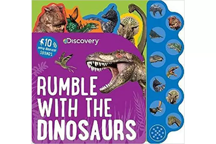 Discovery kids dinosaurs rumble sound book by Parragon, 2-5 years dinosaur books for kids