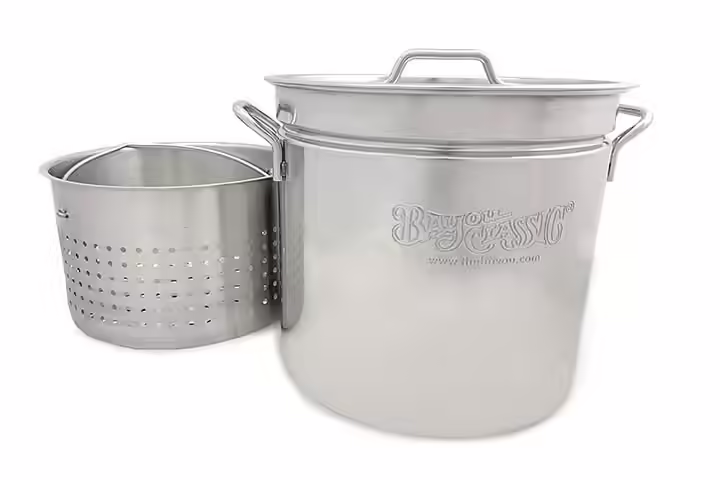 Bayou Classic Stainless Stockpot With Basket