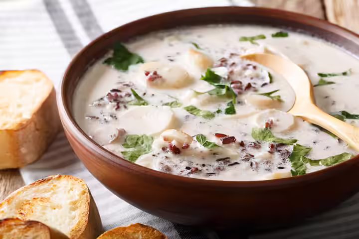 Kid-friendly creamy wild rice soup recipe for dinner