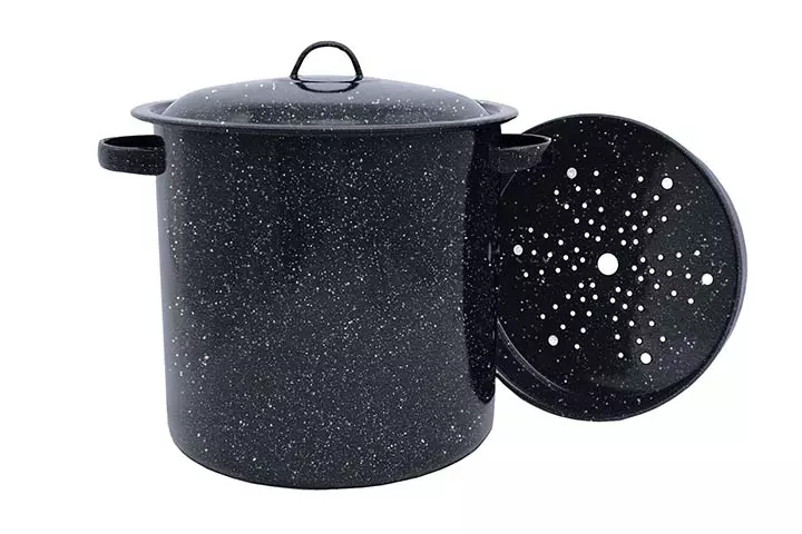 Granite Ware Tamale Pot with a Steamer Insert