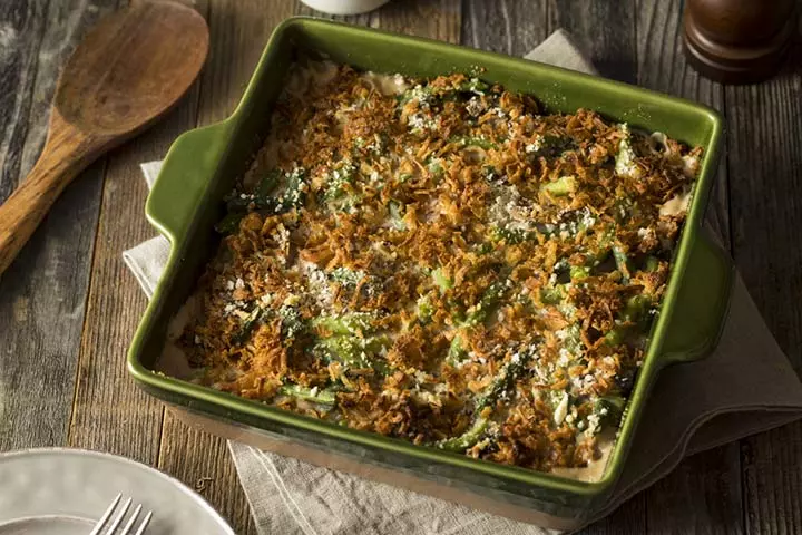 Kid-friendly green bean casserole recipe for dinner