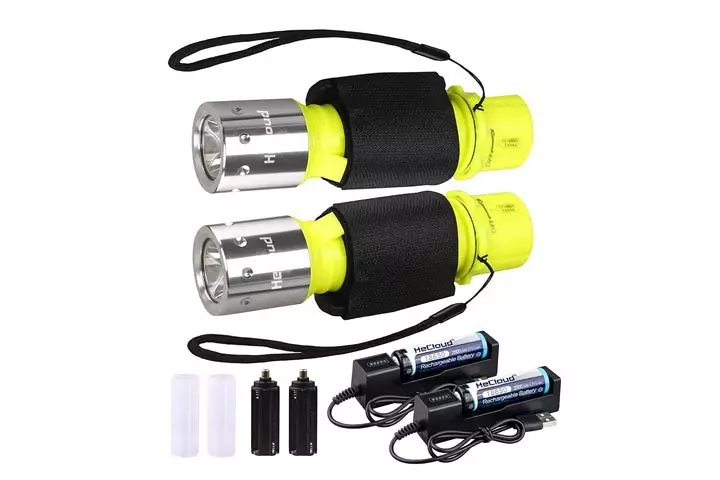 HECLOUD Professional High Lumens Diving Flashlight