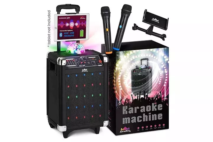 KaraoKing Karaoke Machine With Wireless Microphone Speaker