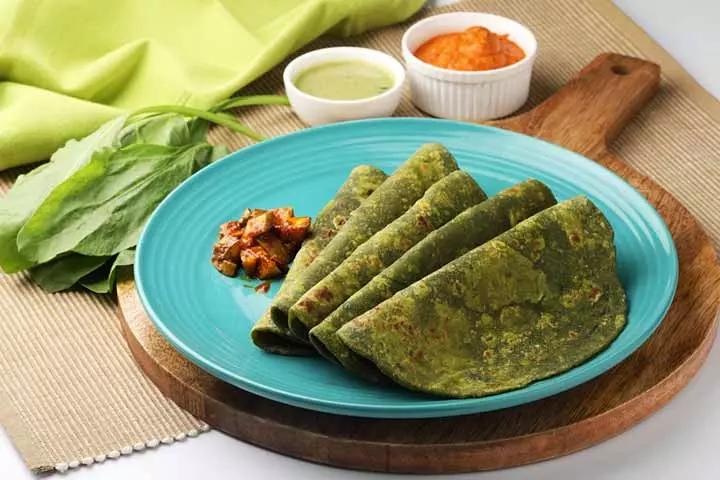 Spinach paratha