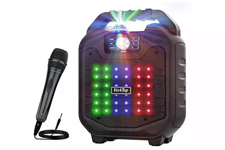 VerkTop Karaoke Machine With Bluetooth Speakers