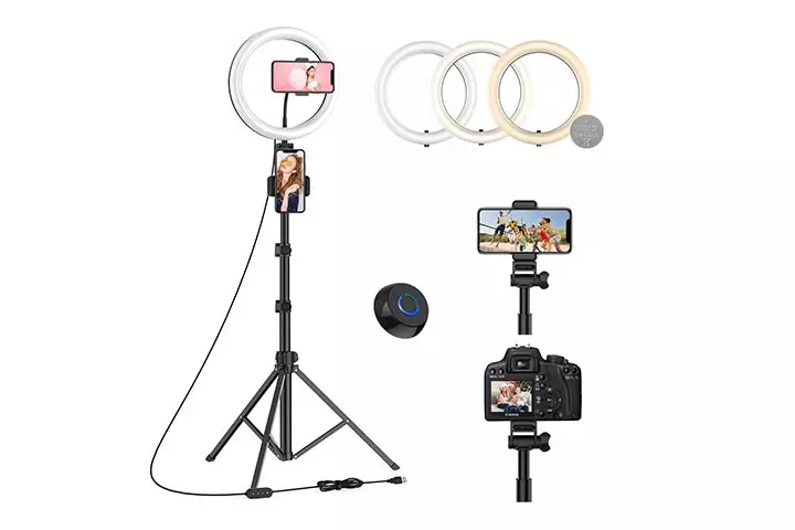 Wonew ZJ08 10 Led Ring Light With Tripod Stand