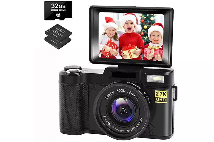 Cedita Digital Vlogging Camera With Flip Screen