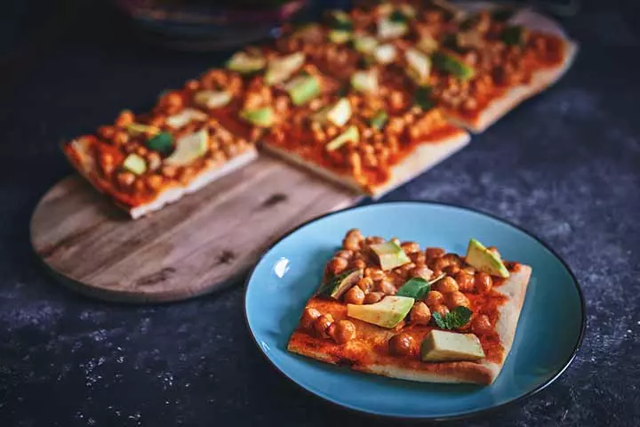 Ethiopian chickpea vegan, Pizza recipe for kids