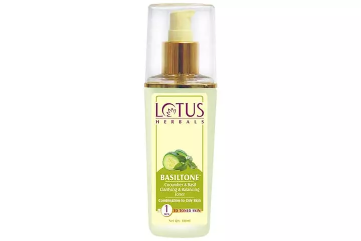 Lotus Herbals Basiltone Cucumber Basil Clarifying And Balancing Toner 