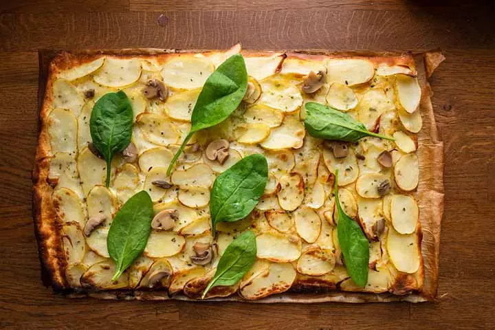 Moroccan spiced potato pizza, Pizza recipe for kids