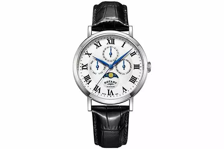 Rotary Men’s Windsor Moon Phase Watch