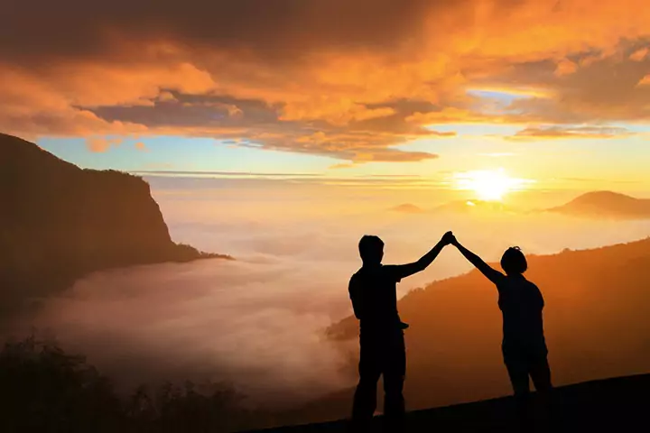 Sunrise In a Hill Station In Idukki