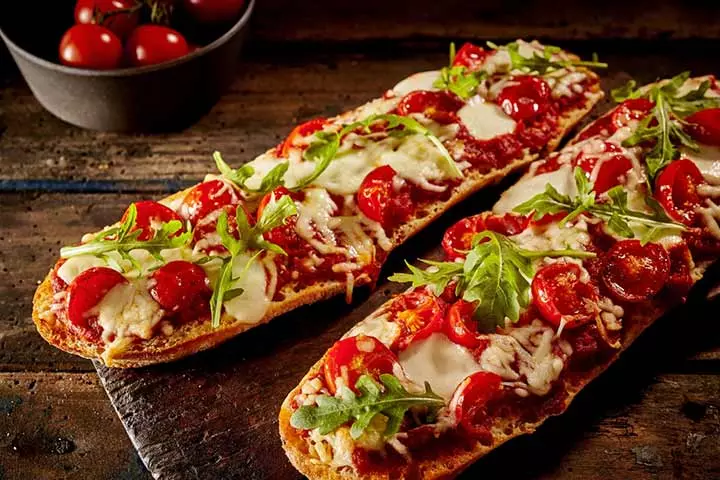 Tomato baguette, Pizza recipe for kids