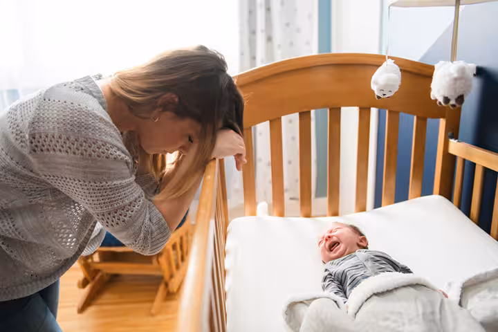 Try not to let your troubled baby sleep like this anymore