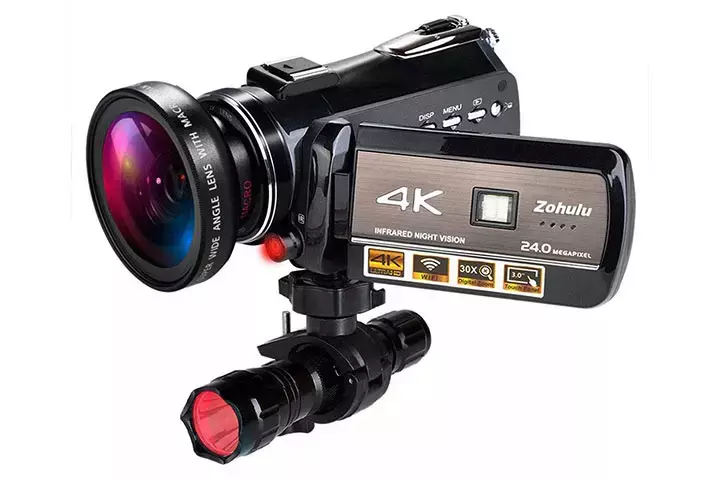 Zohulu 4K Wi-Fi Full Spectrum Camcorder