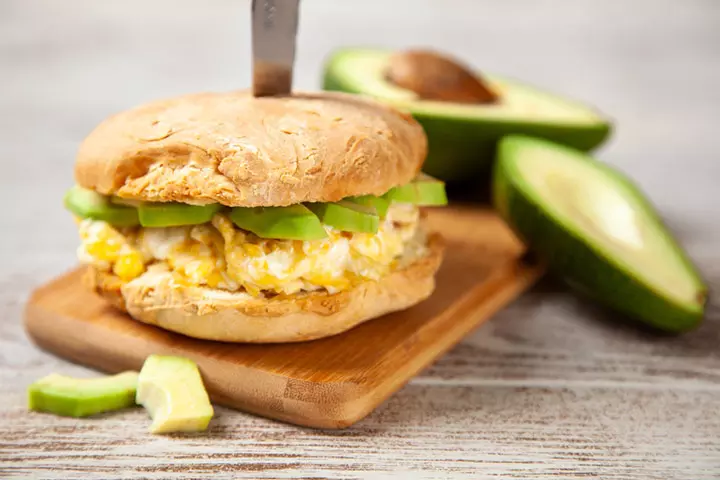 Avocados for kids, avocado and egg sandwich