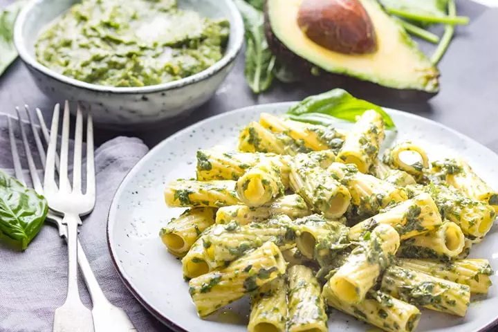 Avocados for kids, avocado pasta