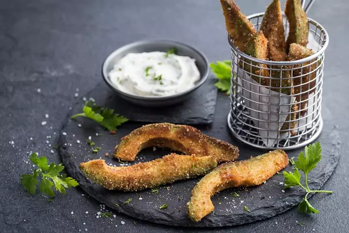 Avocados for kids, baked avocado fries