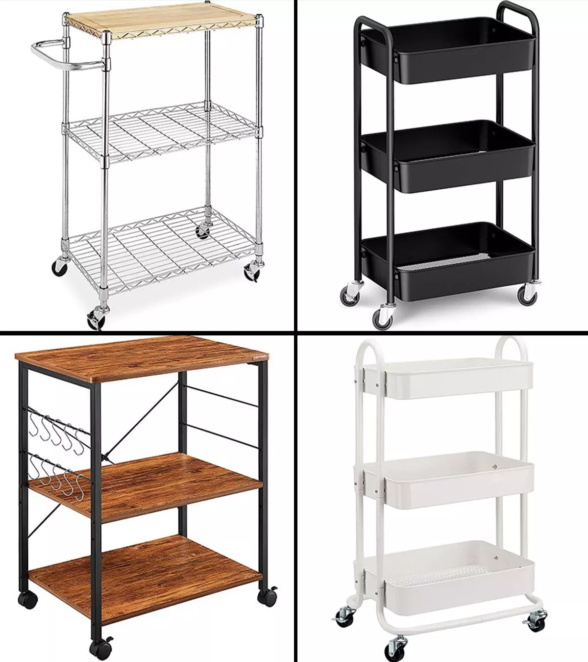 11 Best Kitchen Carts For Small And Flexible Spaces In 2022