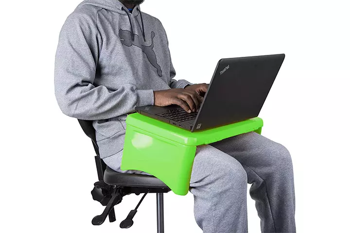 Mind Reader LAPSTOR Green Portable Lap Desk