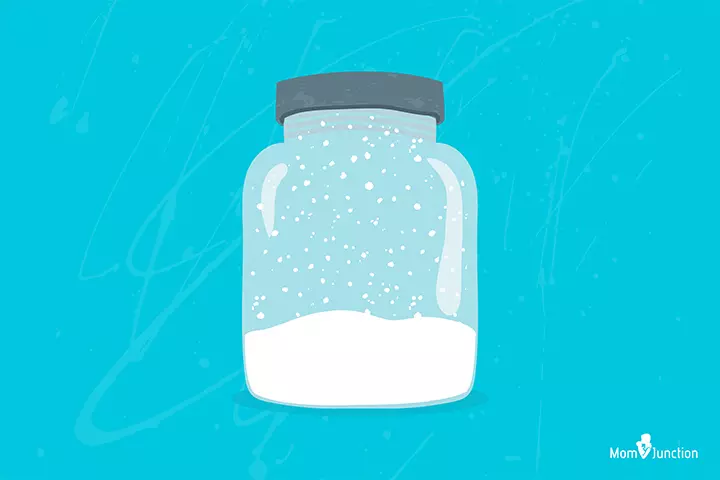 Snowstorm in a jar weather activity for kids