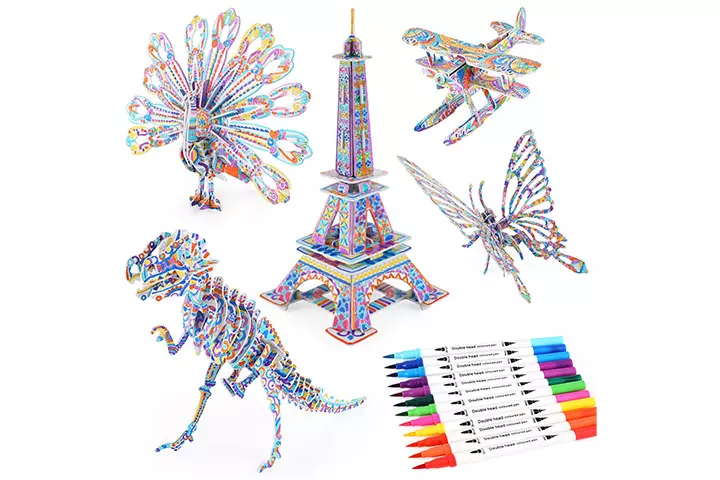 Bearun 3D Coloring Puzzle Set