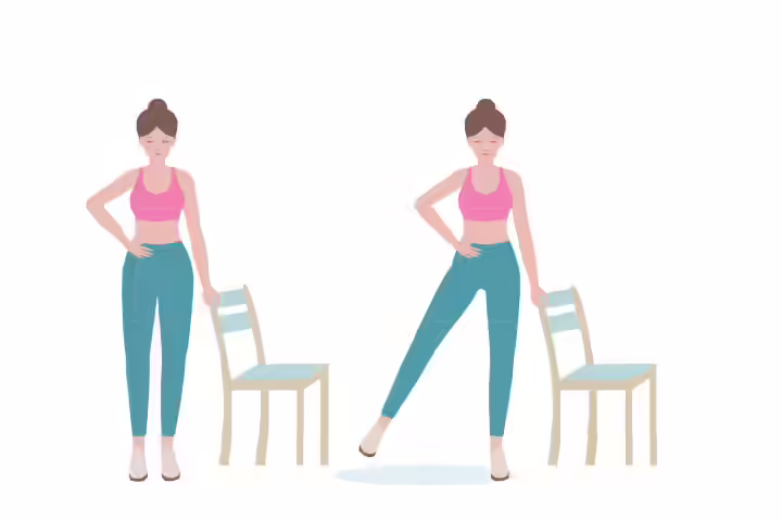Standing hip abduction to relieve hip pain in pregnancy Standing hip abduction to relieve hip pain in pregnancy