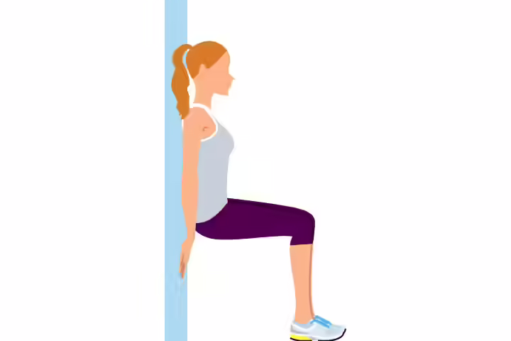 Wall squats to relieve hip pain in pregnancy Wall squats to relieve hip pain in pregnancy