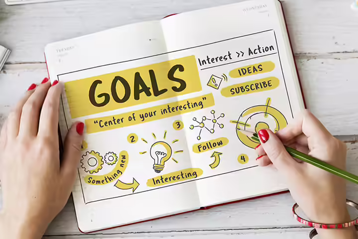 Illustrative journal ideas to set goals for kids Illustrative journal ideas to set goals for kids