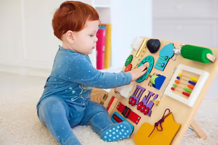 Busy Board activities for a 1 year old