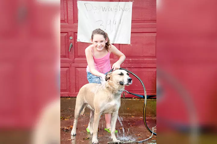 Host a dog wash as a fundraising idea for kids