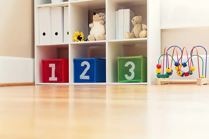 Label the boxes for cleaning with kids