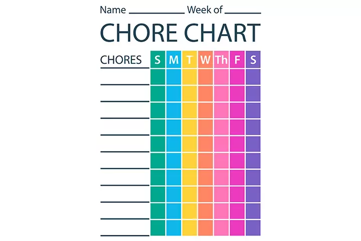 Make a chore chart for cleaning with kids