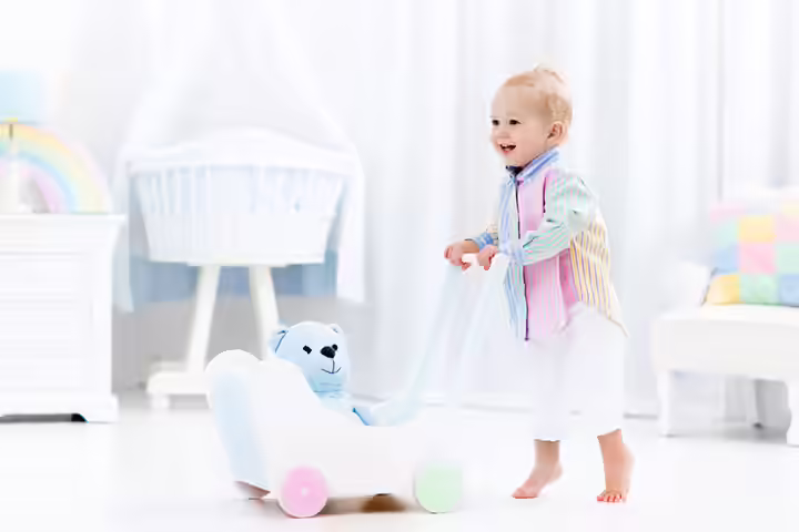 Pushing Toys activities for a 1 year old