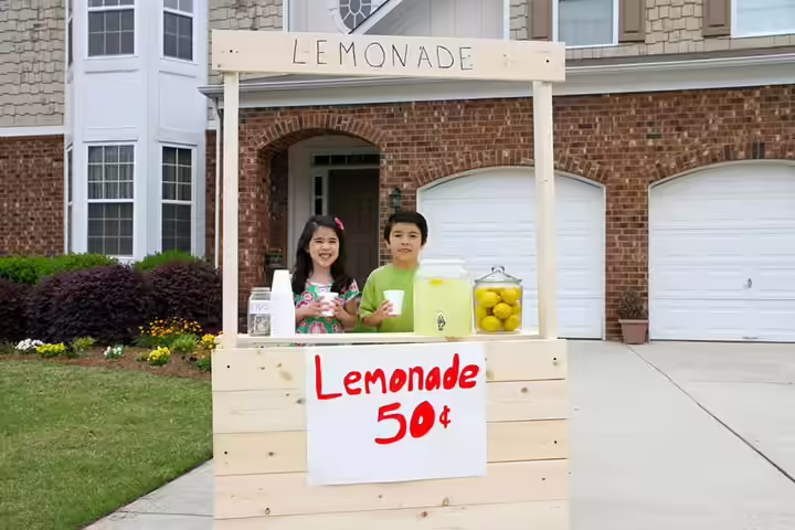 Set up a lemonade stand as a fundraising idea for kids Set up a lemonade stand as a fundraising idea for kids