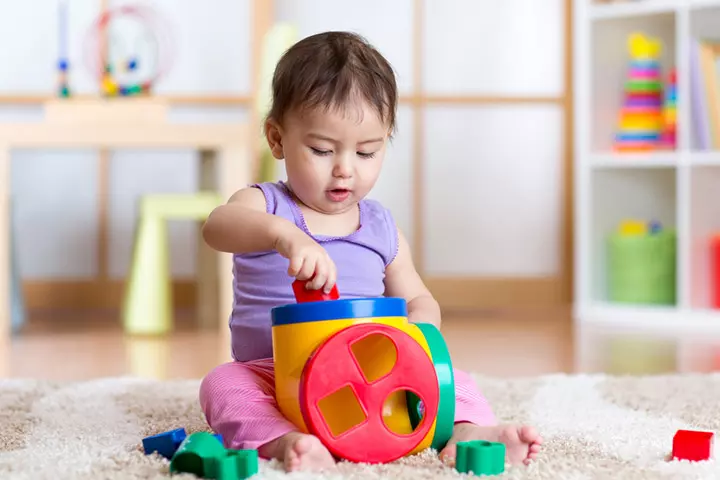 Sorting Shapes activities for a 1 year old